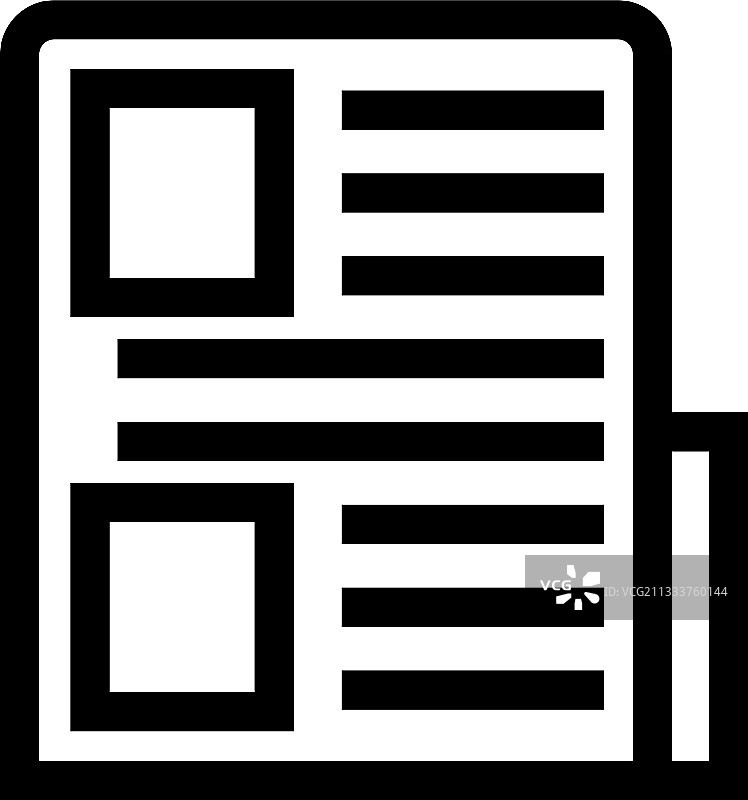 报纸图标或标志图片素材