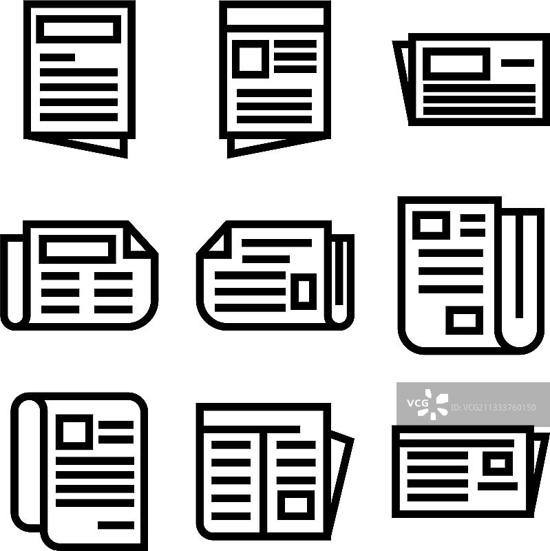 报纸图标或标志图片素材