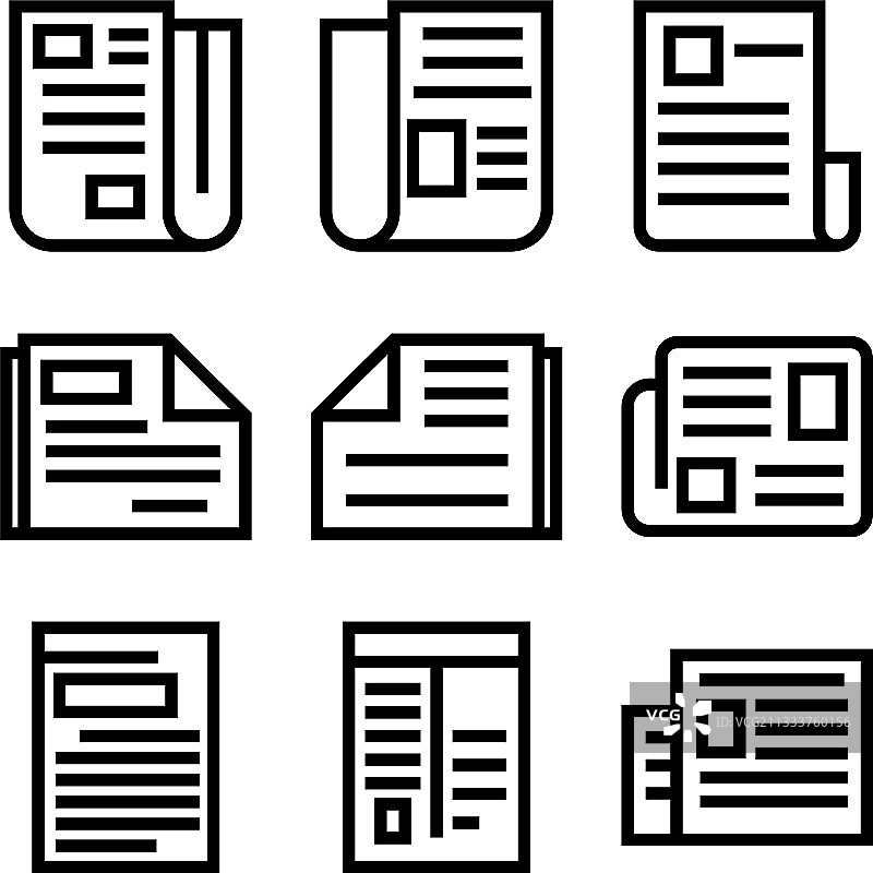 报纸图标或标志图片素材