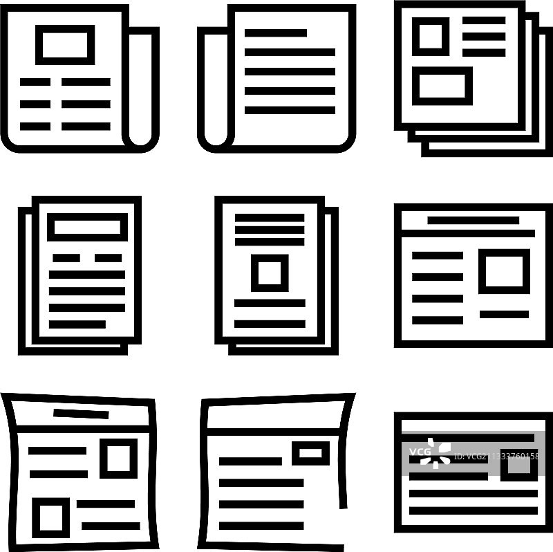 报纸图标或标志图片素材