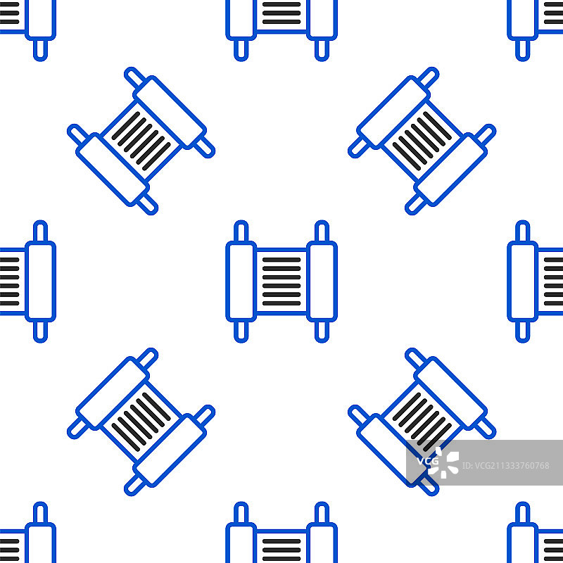 隔离的妥拉卷轴线条图标无缝图案图片素材
