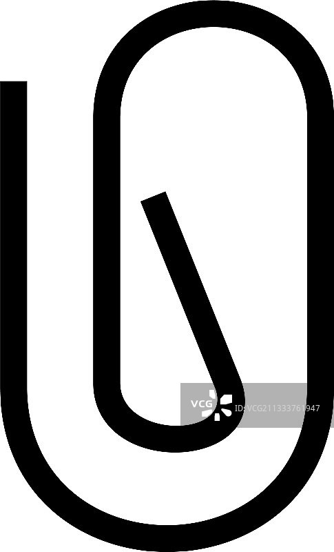 回形针图标或标志，独立符号图片素材