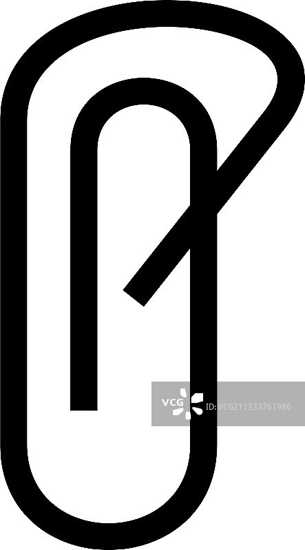 回形针图标或标志，独立符号图片素材