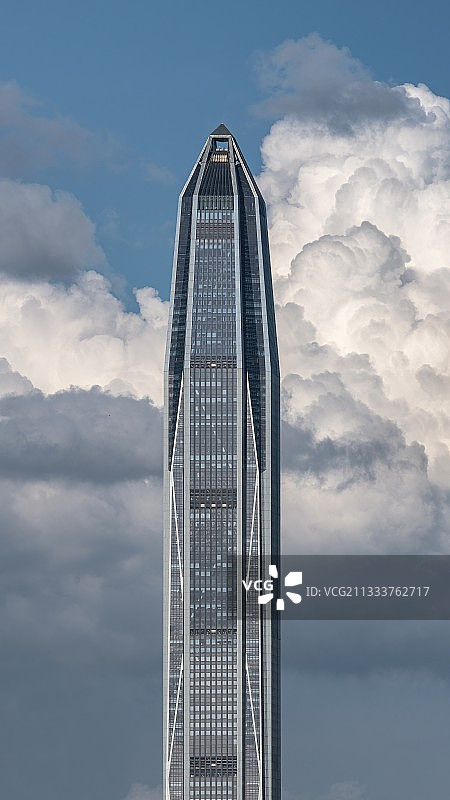 广东省深圳市平安大厦福田区城市风光地标建筑金融区夜景图片素材