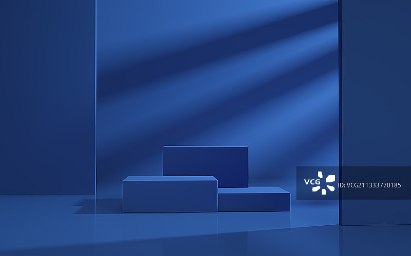 蓝色产品展台三维图形图片素材
