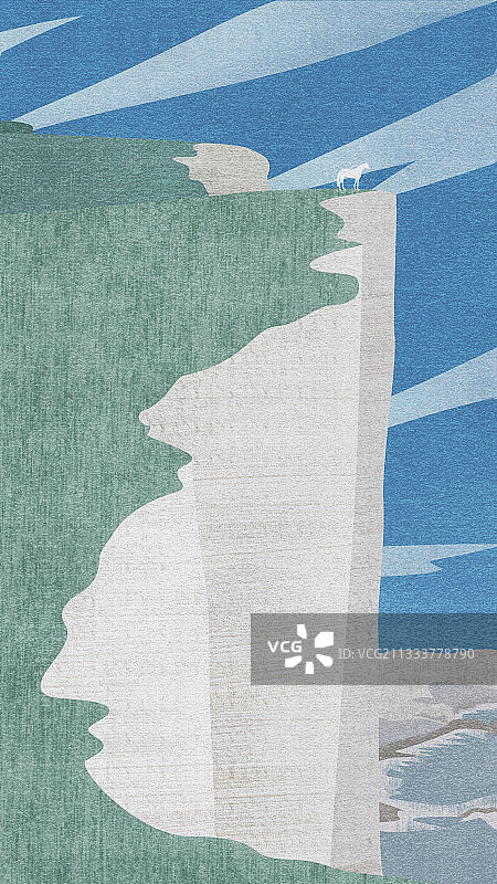 扁平风景插画图片素材