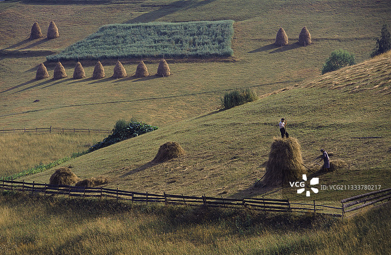 罗马尼亚的干草堆图片素材