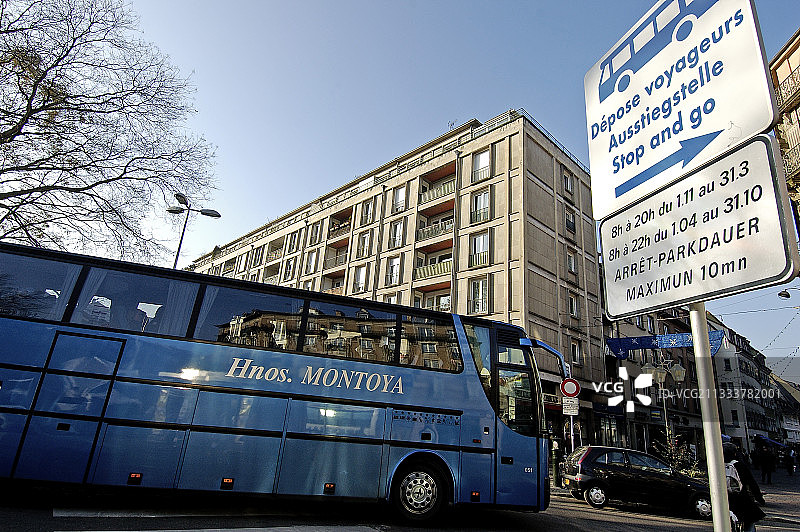 斯特拉斯堡下莱茵省的旅游巴士图片素材