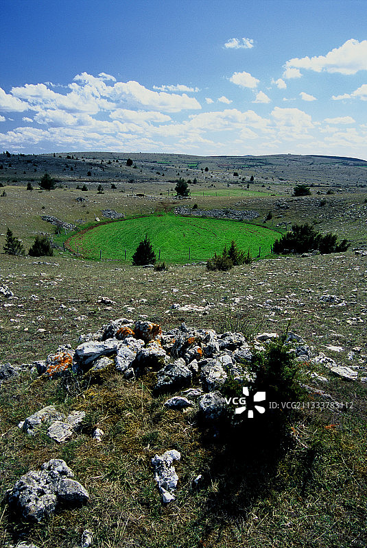 洛泽尔省荒芜地区的农业图片素材