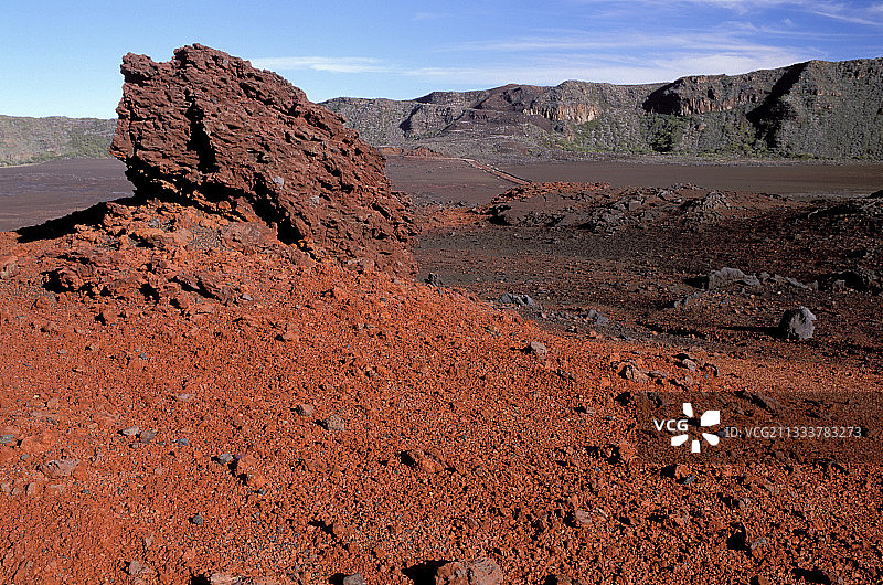 留尼汪火山上的沙滩图片素材