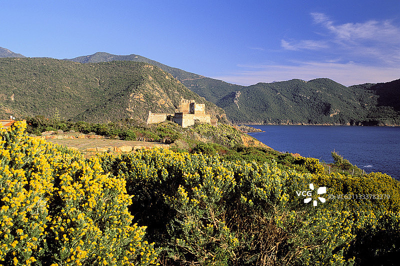 科西嘉岛吉罗拉塔堡垒图片素材