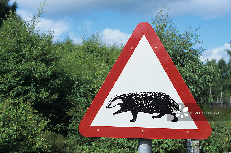 苏格兰通道交通标志图片素材