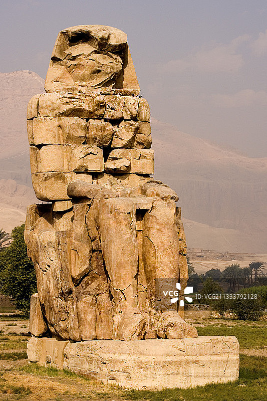 埃及卢克索门农巨像图片素材