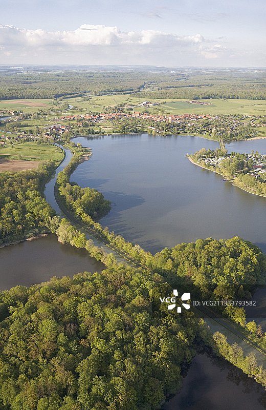 米特尔赛姆及其水塘与马恩河-莱茵河通道图片素材