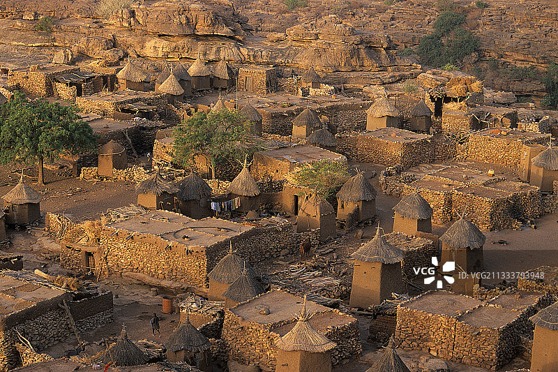 多贡马里贝格内马托村庄细节图片素材