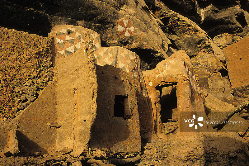 马里泰利的多贡宇宙起源彩绘符号图片素材