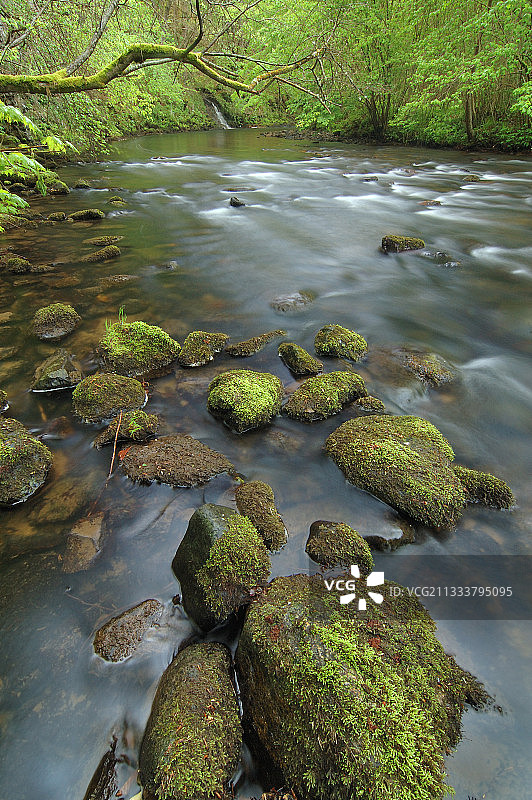 法国瓦莱德拉伦蒂埃雷斯河的阿尔代斯河图片素材