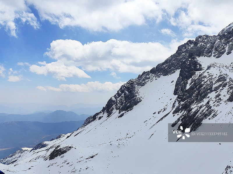 云南玉龙雪山 雪 云 在丽江图片素材