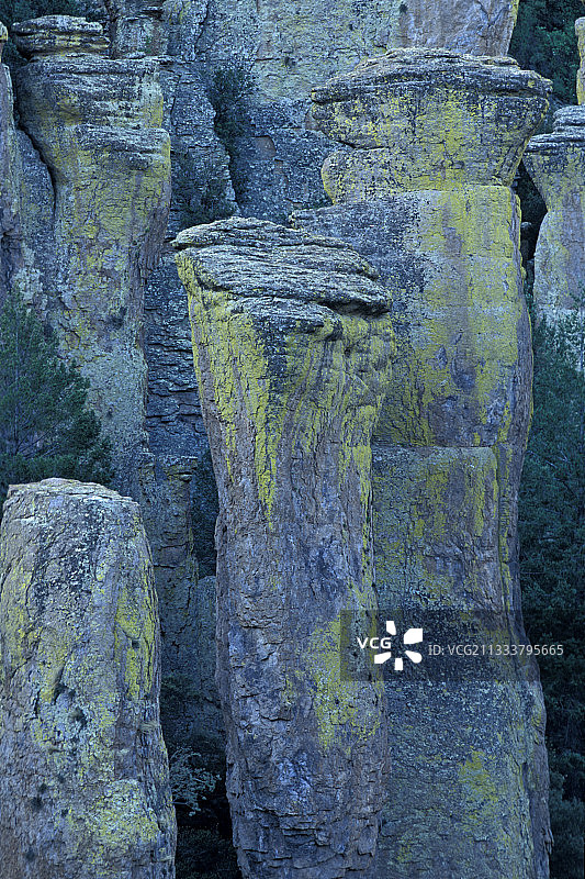奇里卡瓦国家公园的岩石山峰，亚利桑那州图片素材