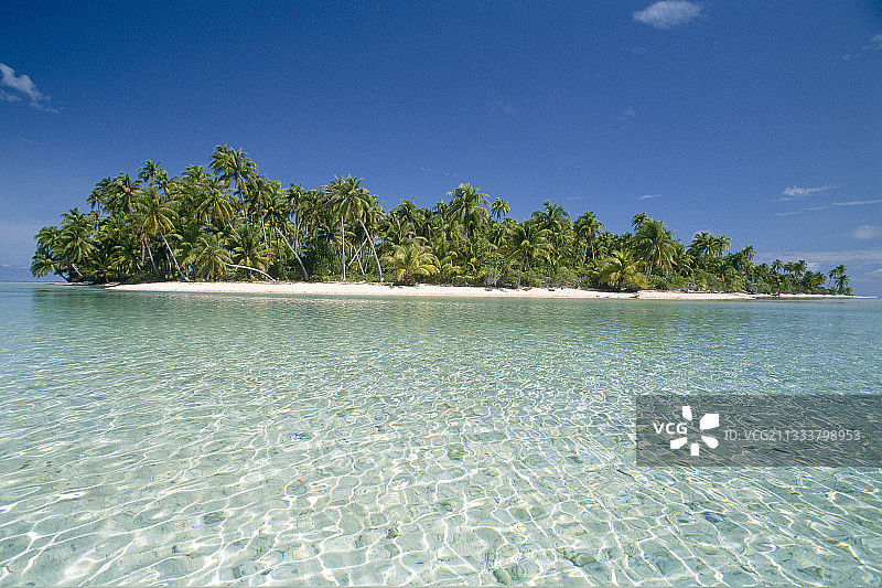 法属波利尼西亚提克豪环礁图阿莫图岛风光图片素材