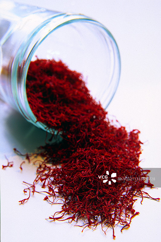 藏红花柱头工作室特写图片素材