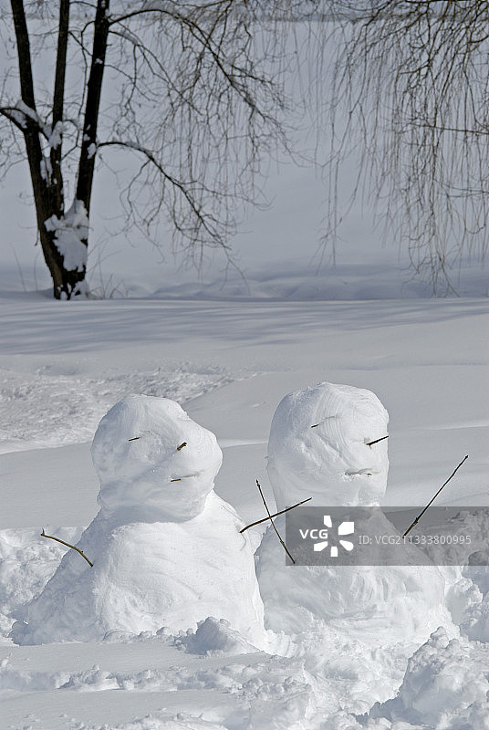 法国贝尔福的雪地伙伴图片素材