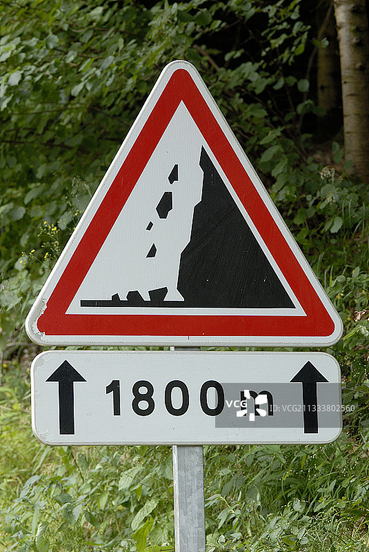 指示法国坍塌危险的面板图片素材