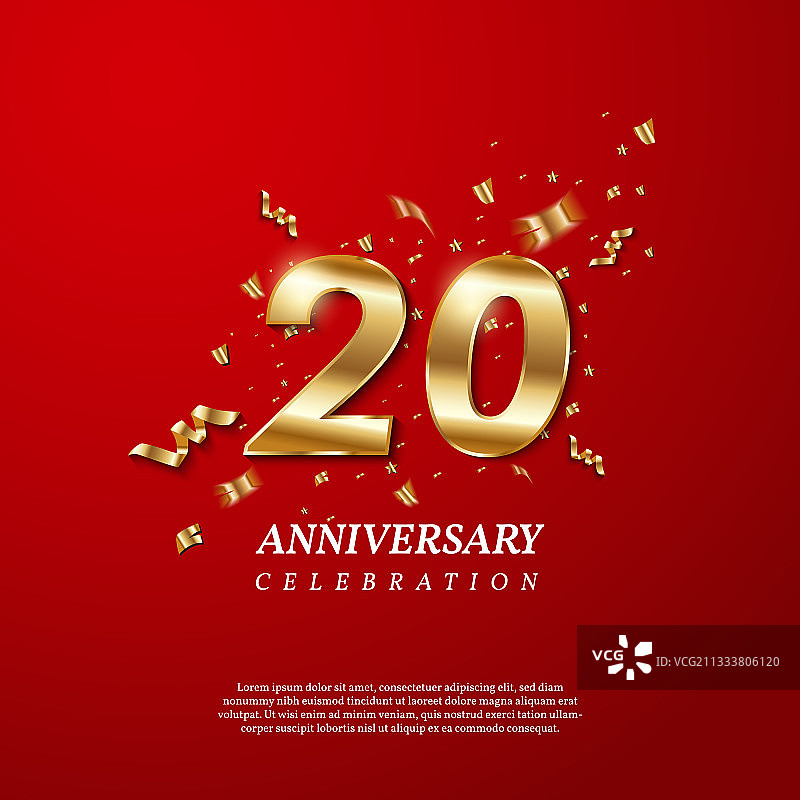20周年金色数字庆典图片素材
