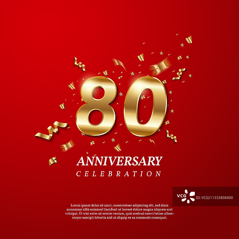 80周年庆典金色数字80图片素材