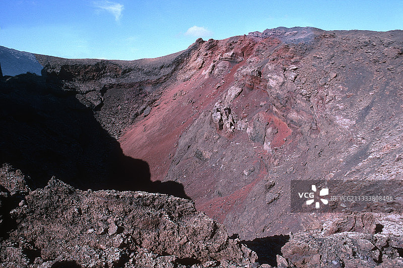 兰萨罗特岛加那利群岛的火山坑图片素材