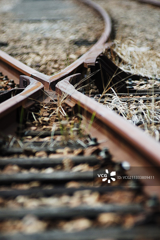 法国铁路的废弃轨道调车图片素材