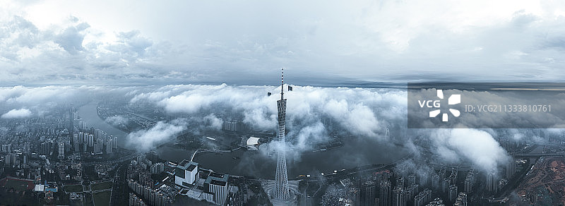 广州航拍风光全景图片素材