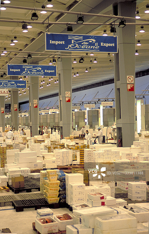 龙吉斯市场鱼类销售大厅图片素材