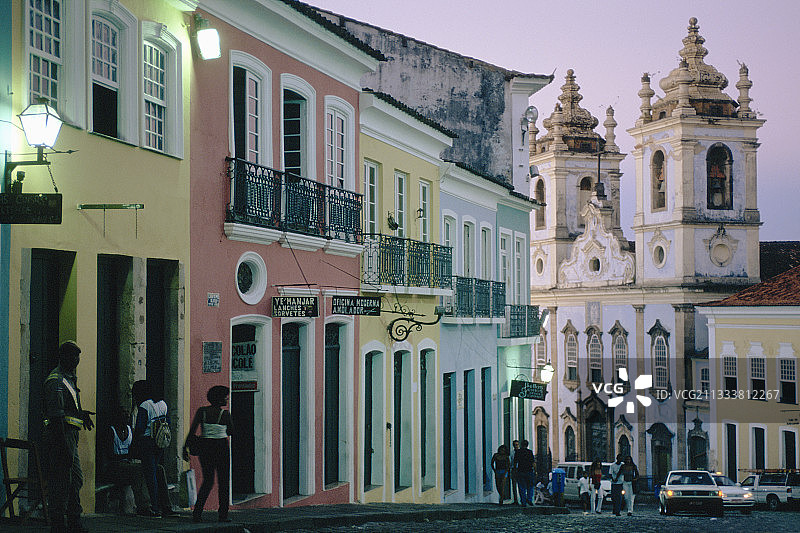 巴西萨尔瓦多历史中心房屋建筑图片素材