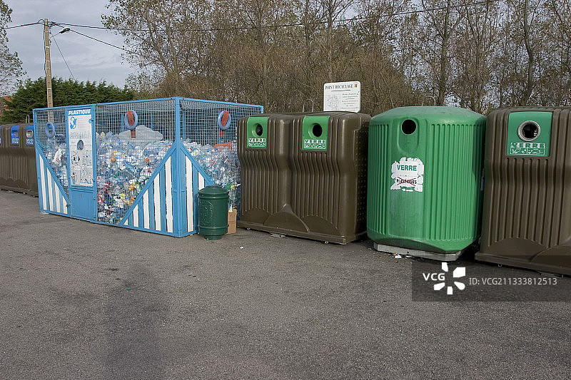 法国勒阿弗尔的回收 контейнер图片素材