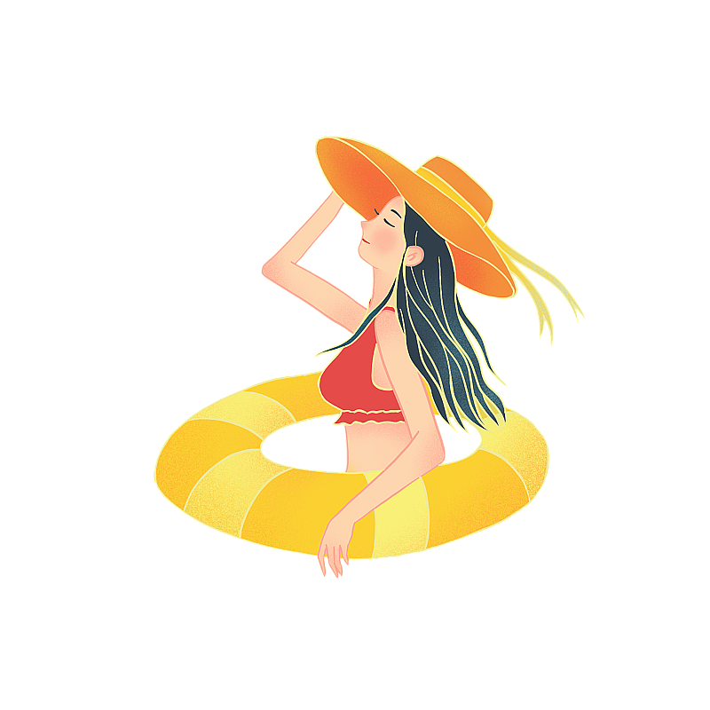 节气,人物,立夏,夏至,大暑,小暑,处暑,夏天,游泳,游泳圈图片素材