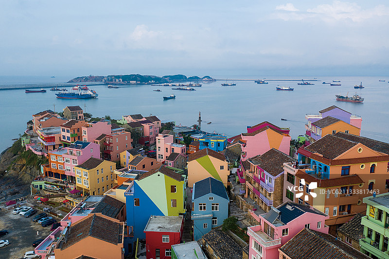 航拍中国浙江省台州市温岭小箬村图片素材