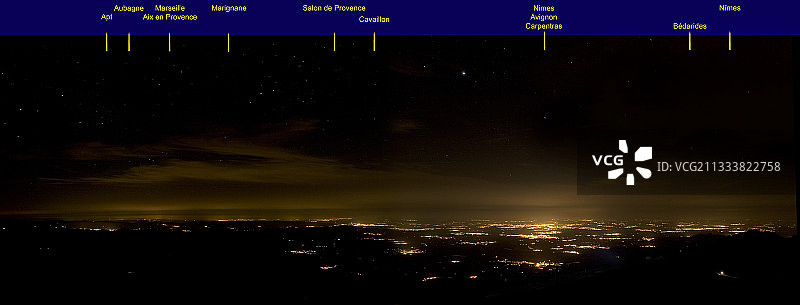 从文图山拍摄的160度城市景观全景照片图片素材