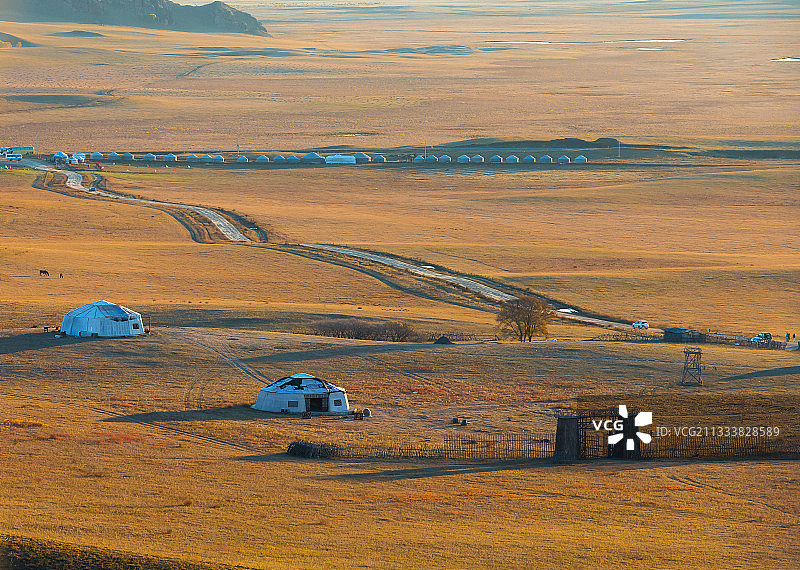 围场坝上日出图片素材