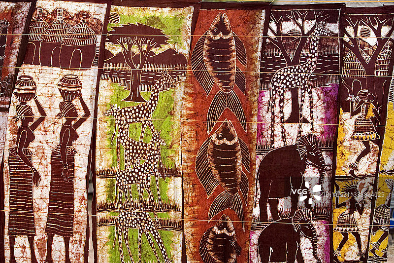 尼亚美尼日尔印花棉布图片素材