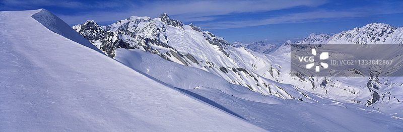 法国圣莫里斯镇冰川谷图片素材