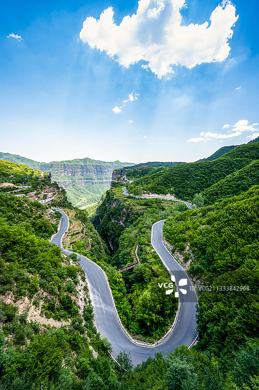 中国河南安阳林州太行大峡谷太行天路图片素材