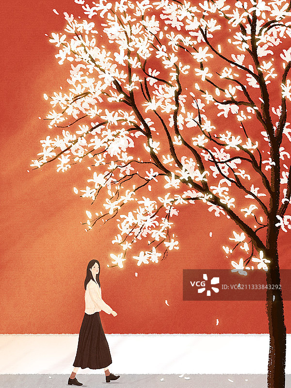 少女与花图片素材