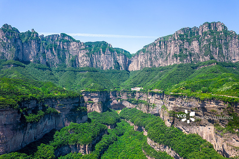 中国河南安阳林州太行大峡谷太行山脉图片素材