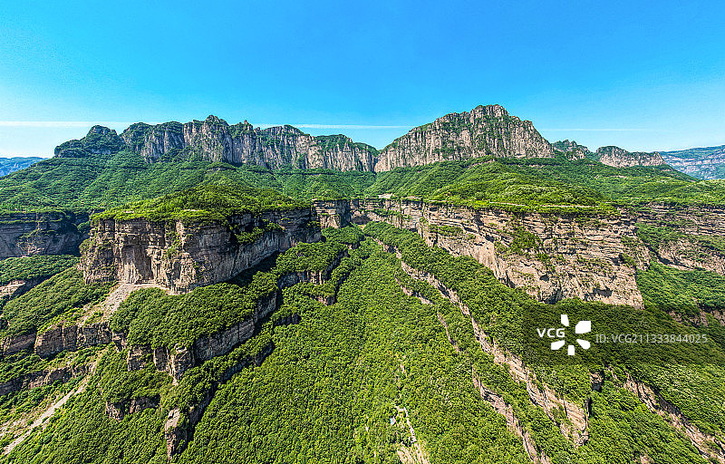 中国河南安阳林州太行大峡谷太行山脉图片素材