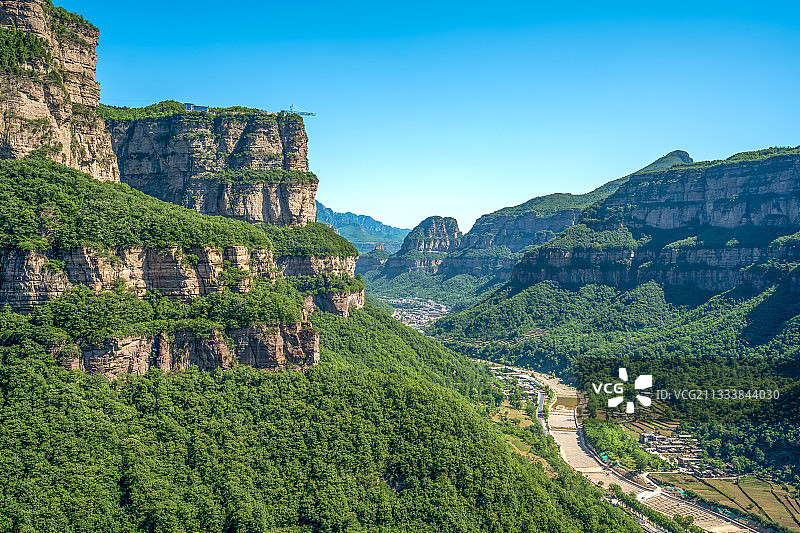 中国河南安阳林州太行大峡谷太行山脉图片素材