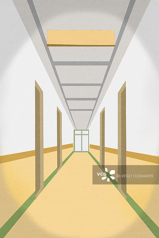 房屋走道插画背景图片素材