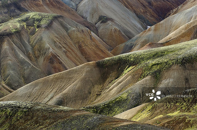 冰岛兰德曼纳劳卡丘陵地貌图片素材