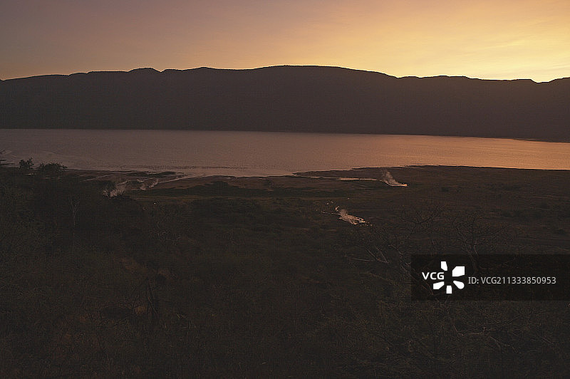 纳库鲁湖日落，肯尼亚图片素材