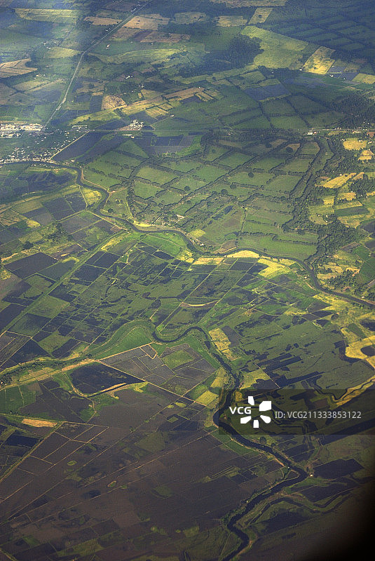 厄瓜多尔河流山谷中的文化航拍图片素材